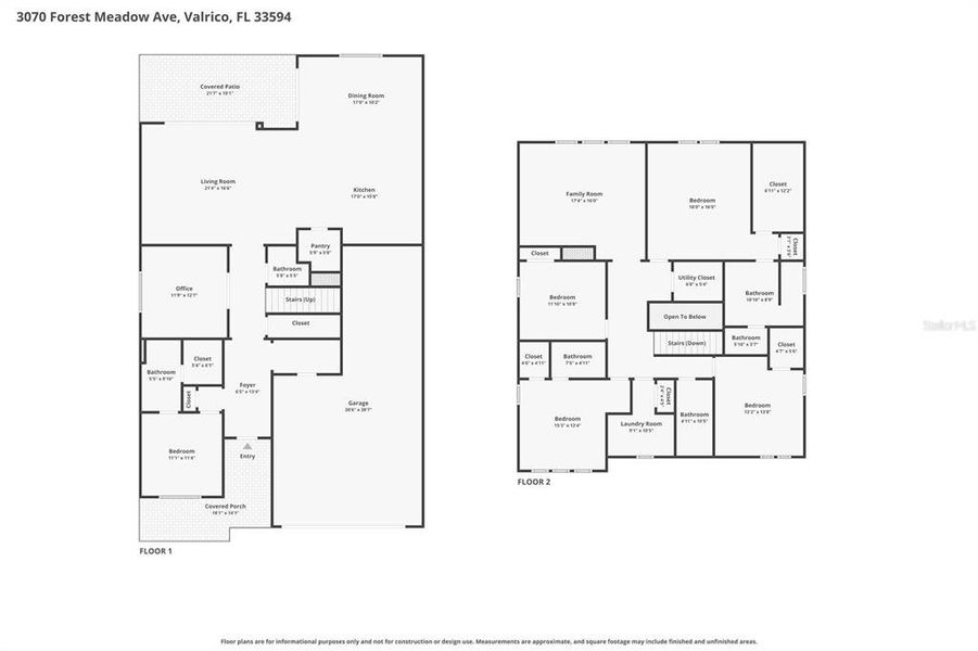 2D floor plan layout of this home in , Valrico, FL (Image 7).