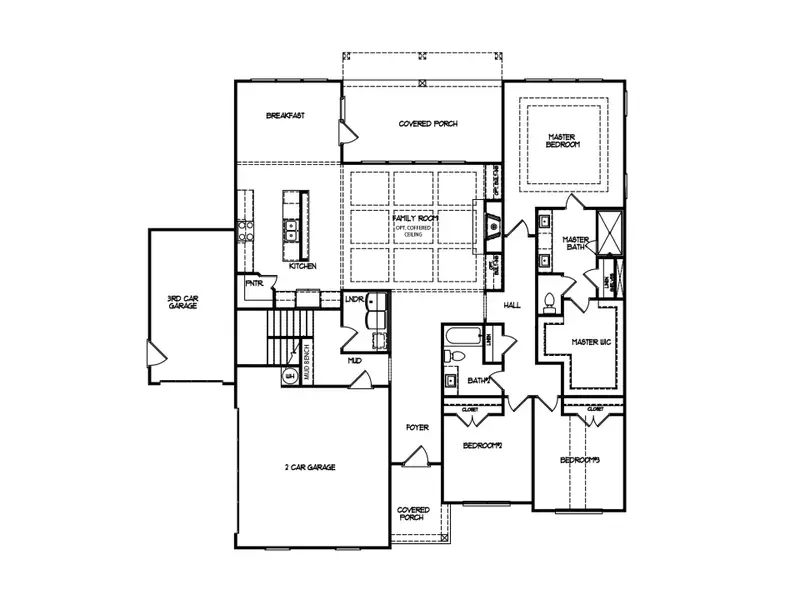 2D floor plan layout for the The Blackburn by My Home Communities in Great River, Monroe, GA (Image 3). 2D floor plan layout for the The Blackburn by My Home Communities in Great River, Monroe, GA (Image 3).