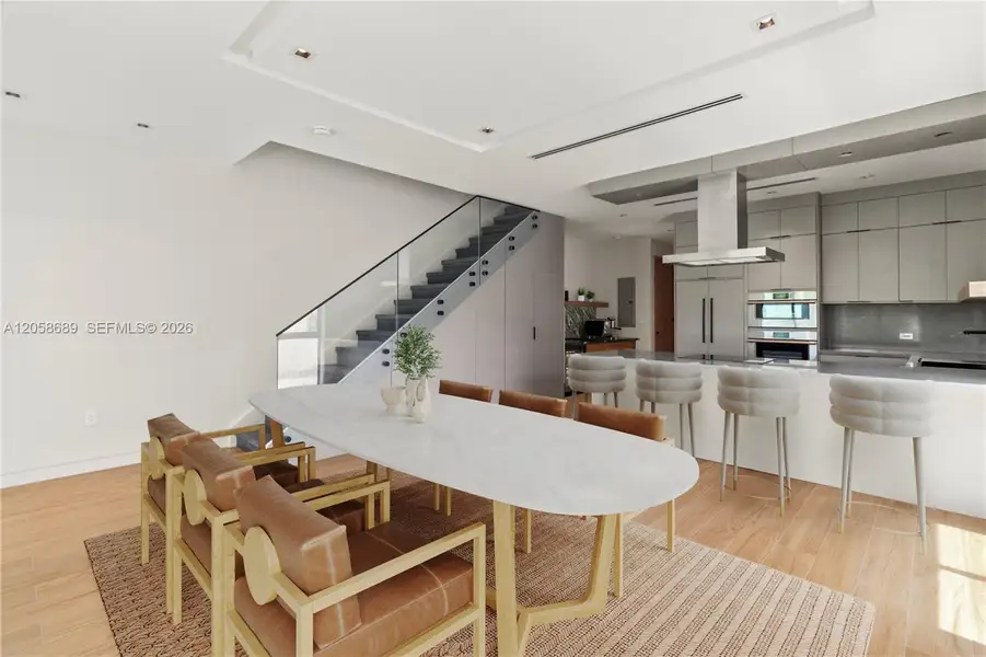 Furnished interior view inside a new home in , Miami (Image 11).