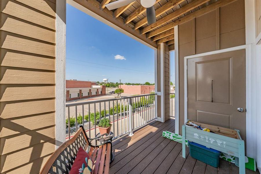 Covered outdoor patio to enjoy in those Texas summers.
