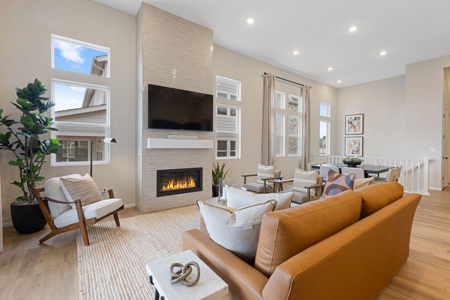 Representative furnished interior of a home built from the 5002 by Risewell Homes in The Estates Collection at Murphy Creek, Aurora (Image 5).