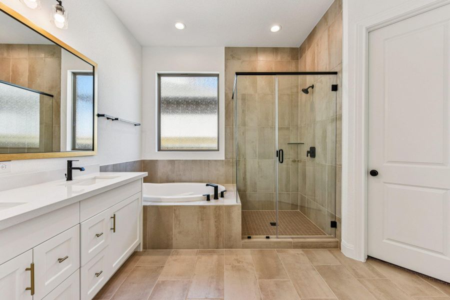Furnished interior view inside a new home in 6 Creeks, Kyle (Image 6).
