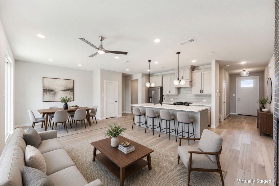 Furnished interior view inside a new home in Woodbridge Townhomes, Wylie (Image 11).