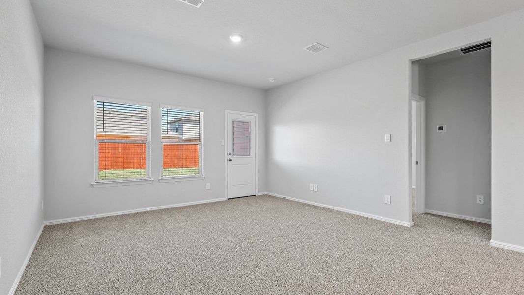 Representative unfurnished interior of a home built from the Florence by D.R. Horton in The Hills at Reunion, Newark (Image 19). Representative unfurnished interior of a home built from the Florence by D.R. Horton in The Hills at Reunion, Newark (Image 19).