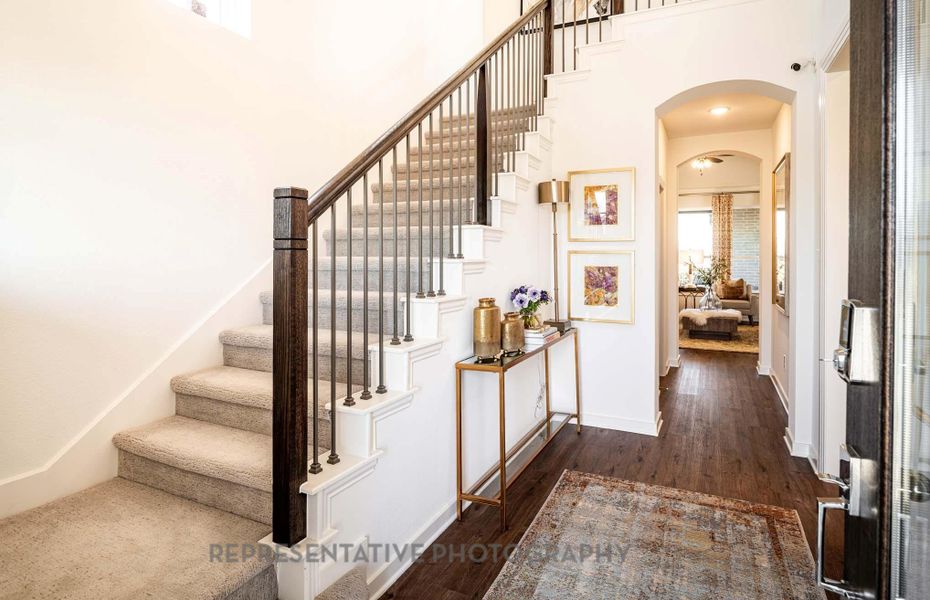 Furnished interior view inside a new home in Meridiana: 40ft. lots, Manvel (Image 9).