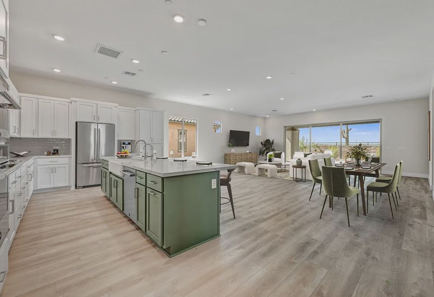 Virtually Staged Ridgecrest Traverse Homesite 77 Kitchen Great Room - 3 of 16 Virtually Staged Ridgecrest Traverse Homesite 77 Kitchen Great Room - 3 of 16