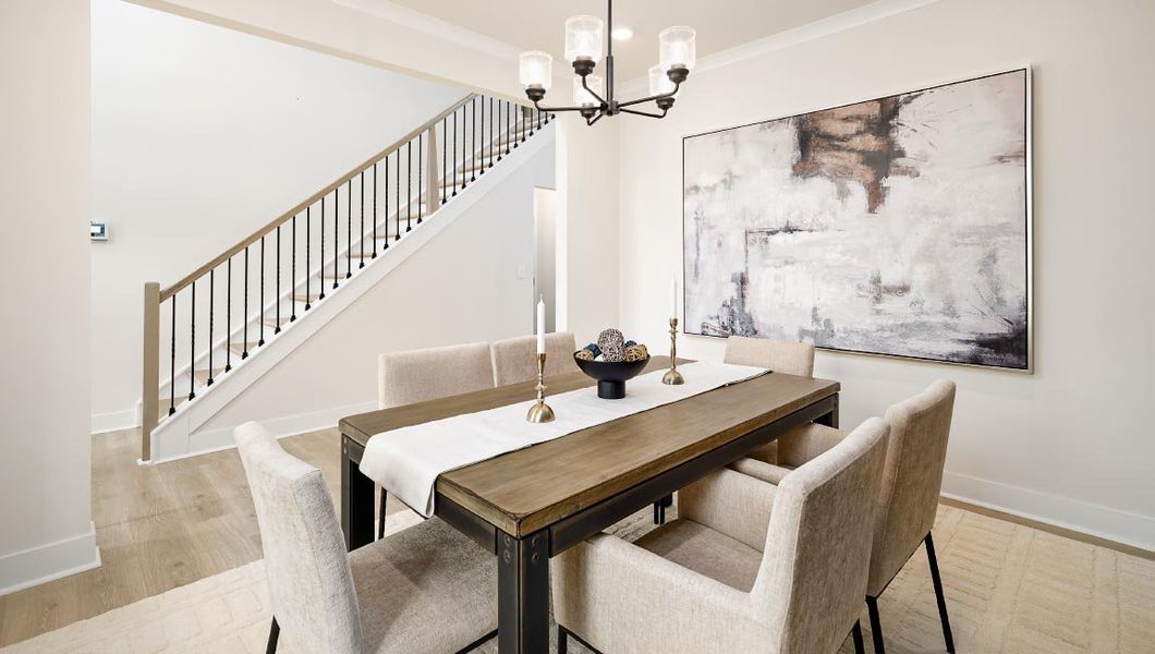 Furnished interior view inside a new home in Sanctuary at Southgate, Indian Trail (Image 10). Furnished interior view inside a new home in Sanctuary at Southgate, Indian Trail (Image 10).