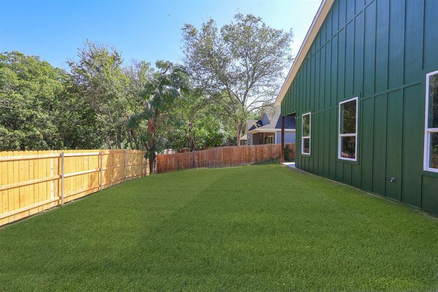 Exterior details and patio area of a home in , Fort Worth (Image 2). Exterior details and patio area of a home in , Fort Worth (Image 2).