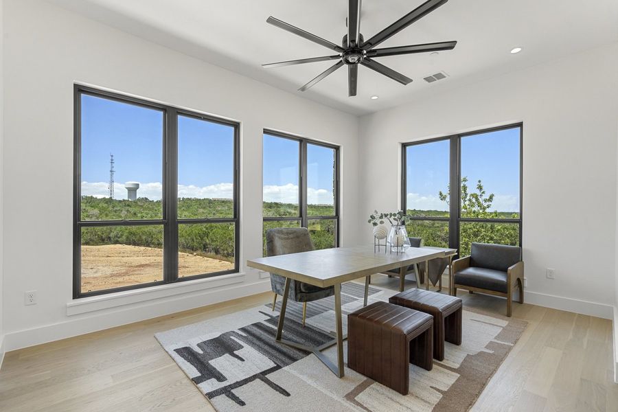 Furnished interior view inside a new home in Milky Way at River Place, Austin (Image 43). Furnished interior view inside a new home in Milky Way at River Place, Austin (Image 43).