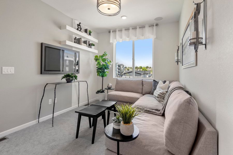 Furnished interior view inside a new home in Sugar Mill Village, Longmont (Image 21). Furnished interior view inside a new home in Sugar Mill Village, Longmont (Image 21).