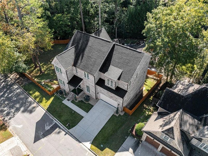 Front exterior of a new home in , Brookhaven, GA, highlighting curb appeal (Image 25).