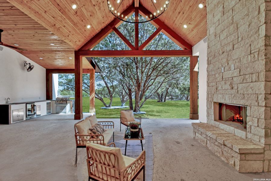 Exterior details and patio area of a home in , Bandera (Image 23).