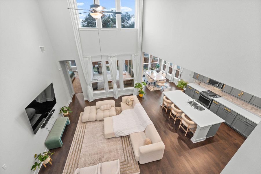 Furnished interior view inside a new home in Bluffview 50s, Leander (Image 6). Furnished interior view inside a new home in Bluffview 50s, Leander (Image 6).