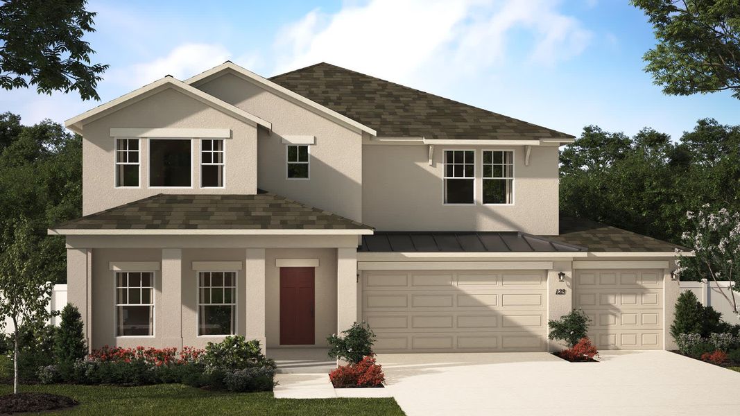 Elevation 3 with 3-Car Garage - Wilshire by Landsea Homes