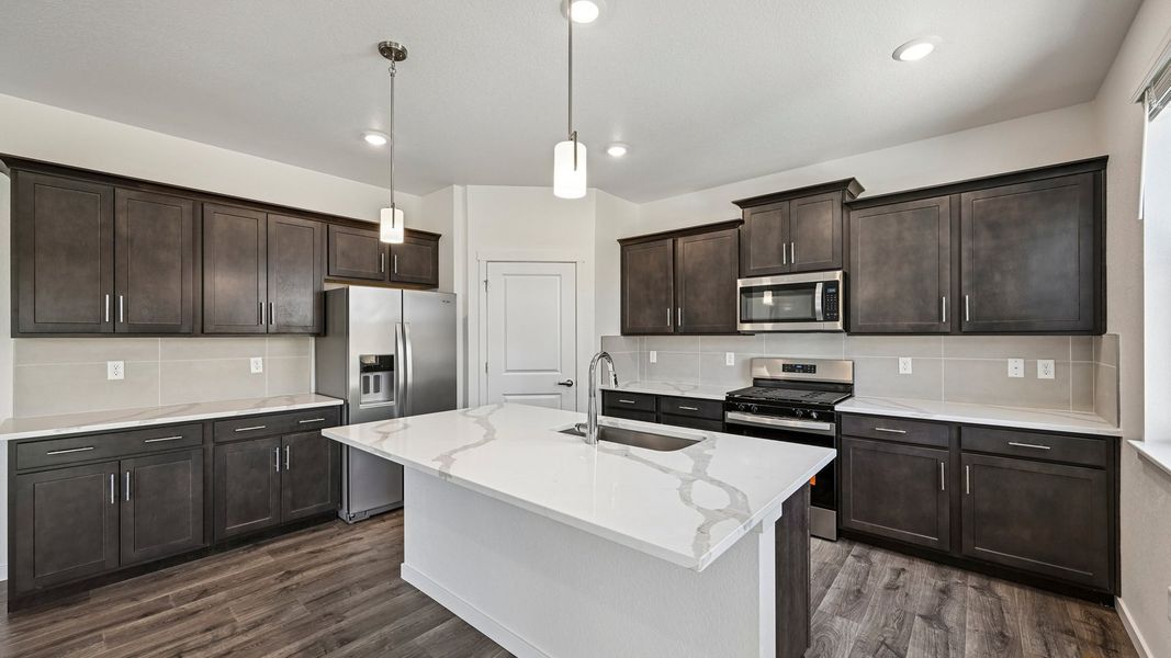 Furnished interior view inside a new home in Trails at Crowfoot, Parker (Image 4). Furnished interior view inside a new home in Trails at Crowfoot, Parker (Image 4).