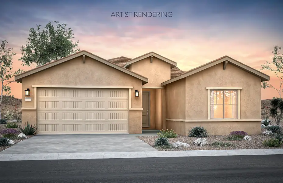 Representative exterior photo of a completed home built from the Poppy by Pulte Homes in Festival Foothills, Buckeye, AZ (Image 15).