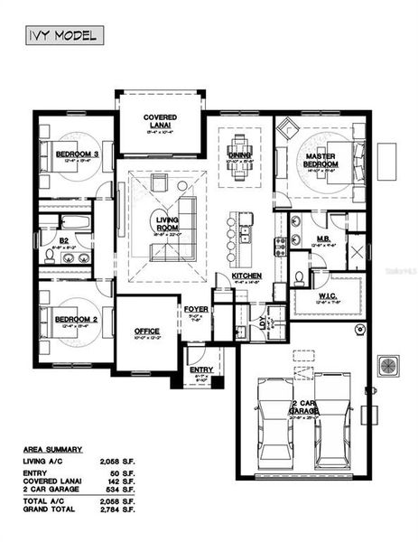 2D floor plan layout of this home in , North Port, FL (Image 2). 2D floor plan layout of this home in , North Port, FL (Image 2).