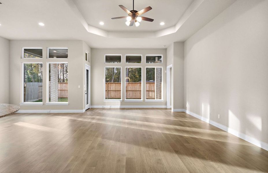 Representative unfurnished interior of a home built from the 2899 by Ravenna Homes in The Highlands 55′, Porter (Image 23). Representative unfurnished interior of a home built from the 2899 by Ravenna Homes in The Highlands 55′, Porter (Image 23).