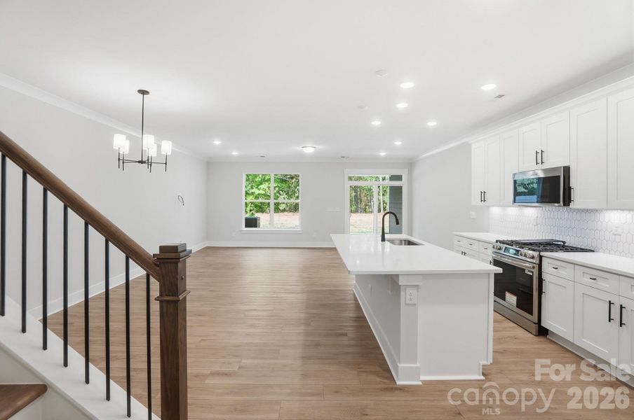 Furnished interior view inside a new home in Blythe Mill Townhomes, Waxhaw (Image 17).