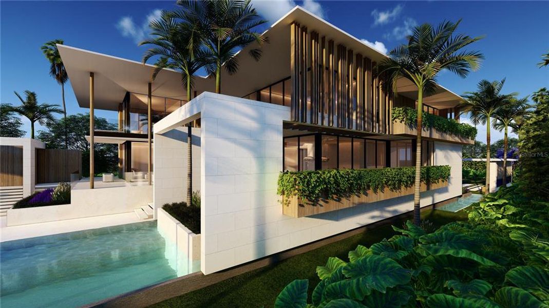 Exterior details and patio area of a home in , Sarasota (Image 1).