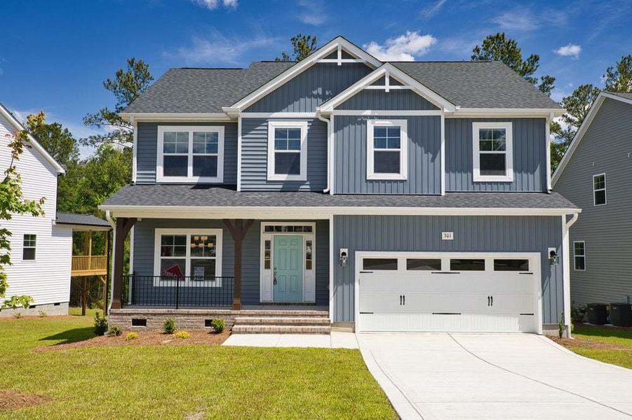 Elevation F with Iron Rails