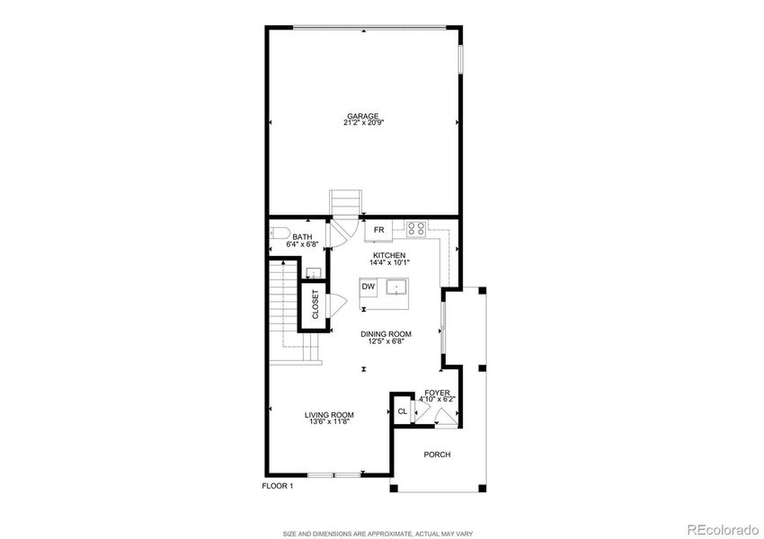 2D floor plan layout of this home in Harmony, Aurora, CO (Image 3).