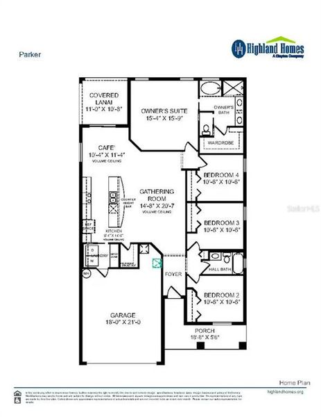 2D floor plan layout of this home in Copperleaf, Ocala, FL (Image 2).