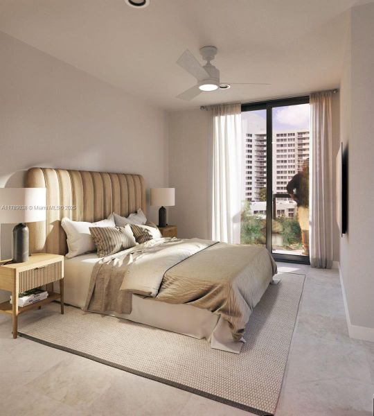 Furnished interior view inside a new home in , Miami Beach (Image 5).