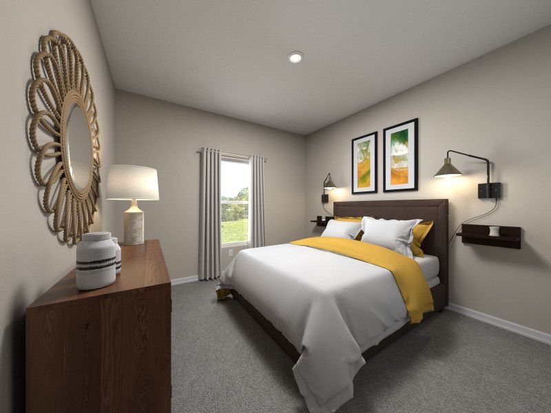 Secluded from the rest of the home, overnight guests will enjoy plenty of privacy.