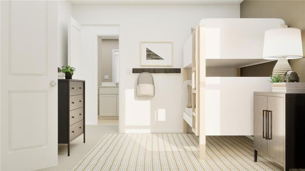 Furnished interior view inside a new home in Wellness Ridge: Eventide Collection, Clermont (Image 14). Furnished interior view inside a new home in Wellness Ridge: Eventide Collection, Clermont (Image 14).