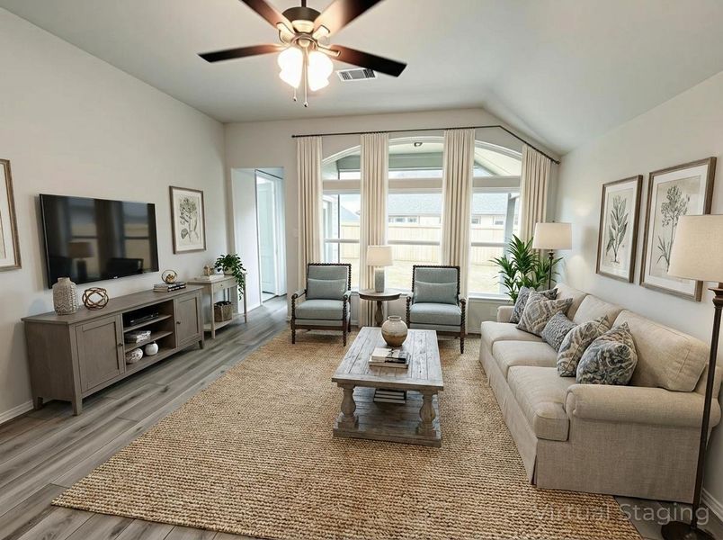 Furnished interior view inside a new home in Southern Pointe, College Station (Image 6).