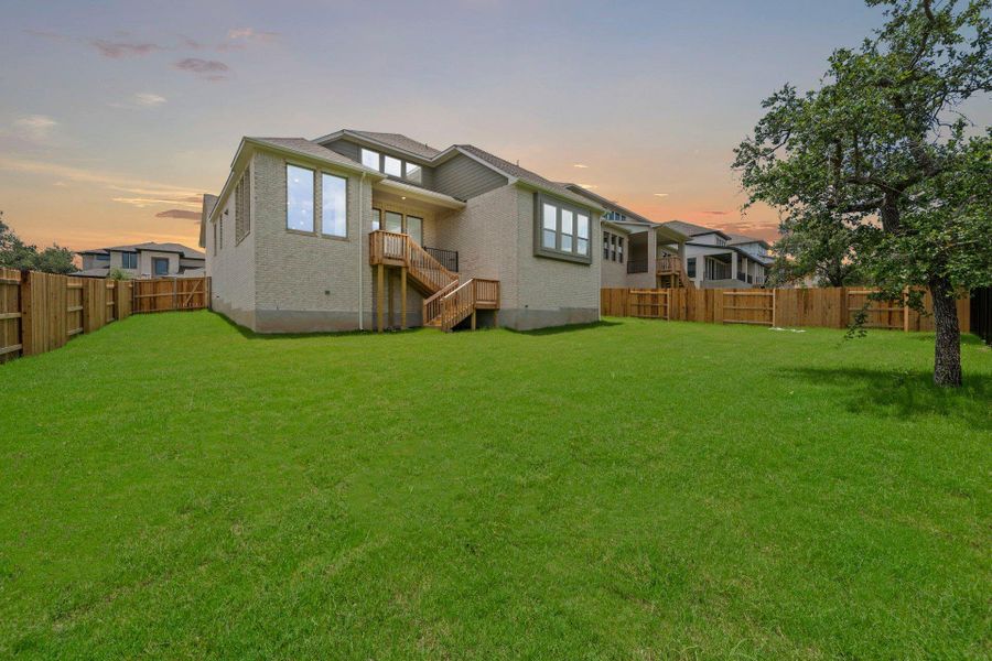 Rear of Home and Private Backyard