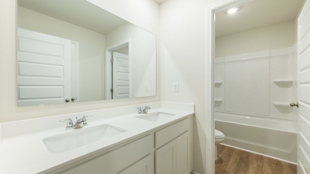 Furnished interior view inside a new home in Brooks Station, Dacula (Image 11). Furnished interior view inside a new home in Brooks Station, Dacula (Image 11).