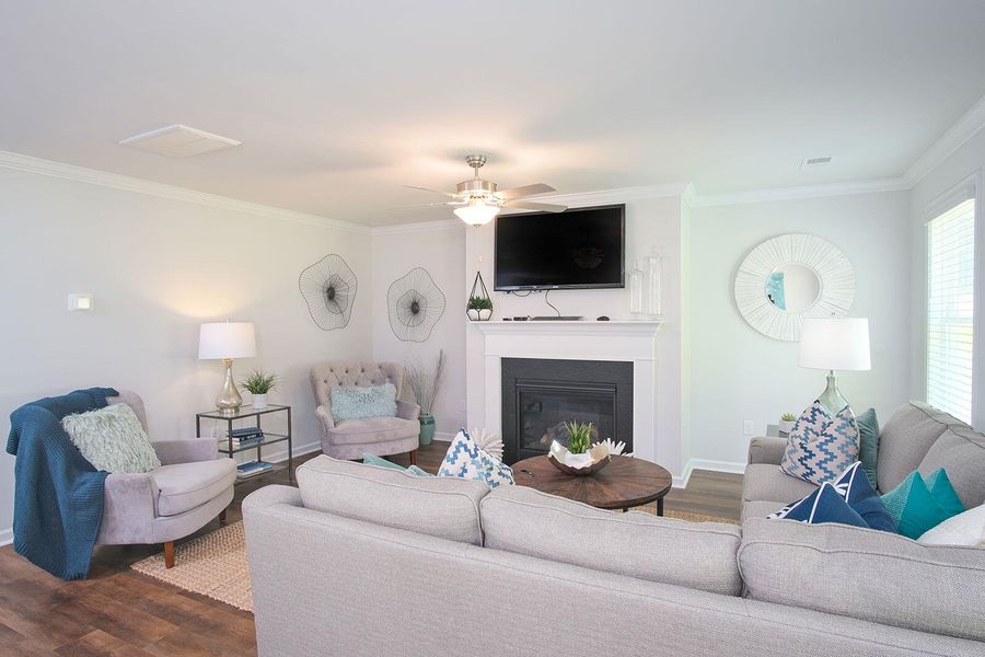 Furnished interior view inside a new home in Central Creek, Goose Creek (Image 25). Furnished interior view inside a new home in Central Creek, Goose Creek (Image 25).