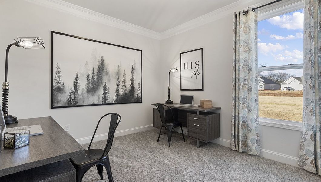 Representative furnished interior of a home built from the ROBINSON by D.R. Horton in Cottonwood Ridge, Piedmont (Image 13).