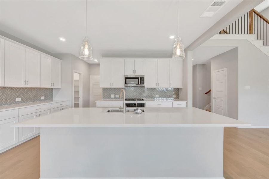 Furnished interior view inside a new home in The Preserve, Justin (Image 13).