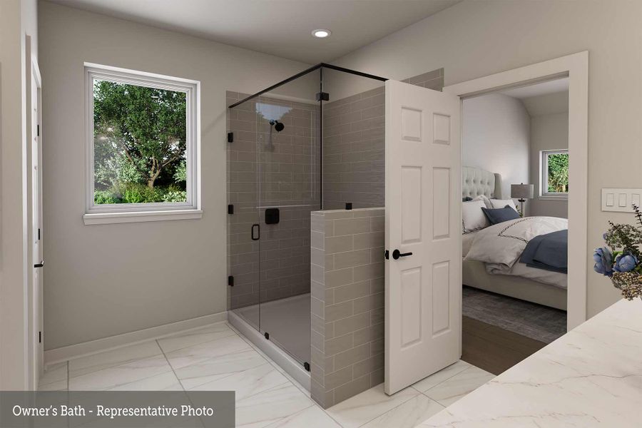 Representative furnished interior of a home built from the The Bonaire by David Weekley Homes in Edgewater Classic Series, Royse City (Image 5).