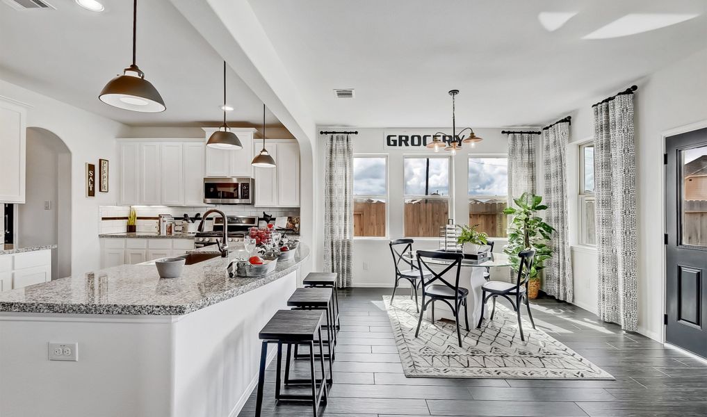 Kitchen with breakfast bar island