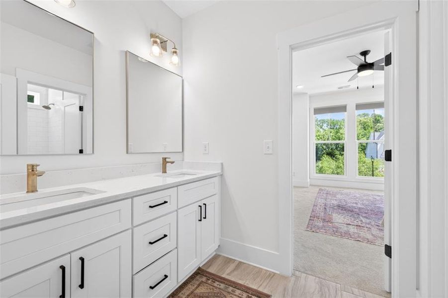 Furnished interior view inside a new home in Town Farms, Peachtree Corners (Image 22).