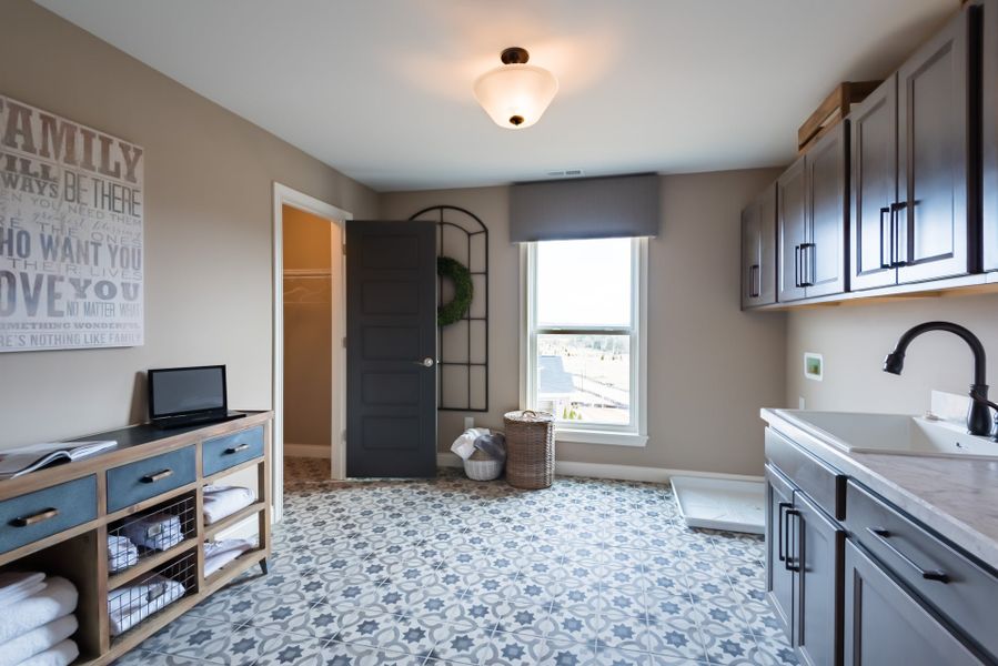 Furnished interior view inside a new home in The Estates and Meadows at Floyds Fork, Louisville (Image 29).