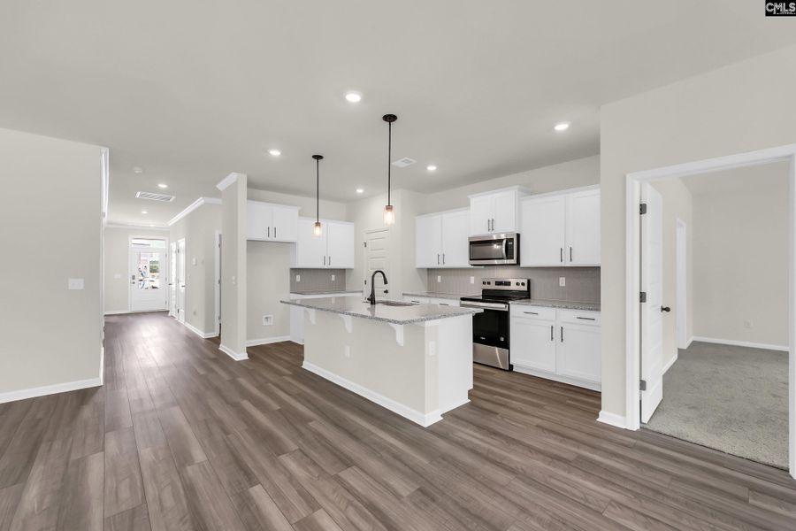 Furnished interior view inside a new home in Cottages at Roofs Pond, West Columbia (Image 3).