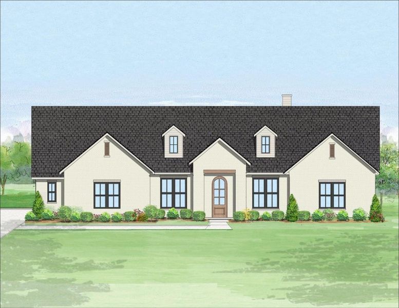 Architectural rendering of home exteriors planned for Parker Ridge in Weatherford, TX (Image 4).