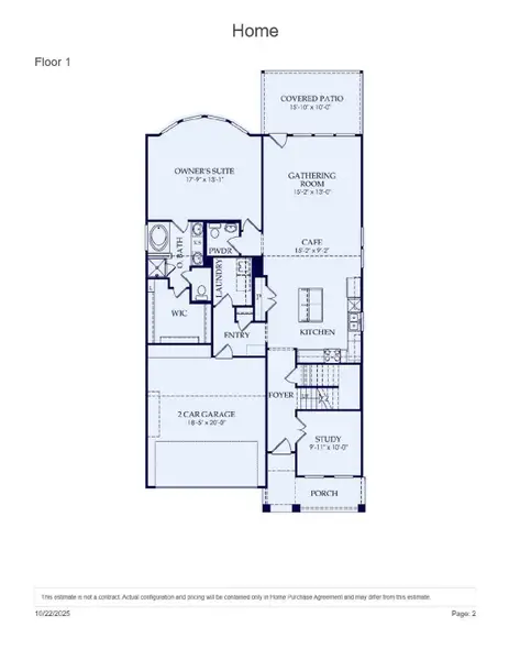 2D floor plan layout of this home in Ellerden, Tomball, TX (Image 3). 2D floor plan layout of this home in Ellerden, Tomball, TX (Image 3).