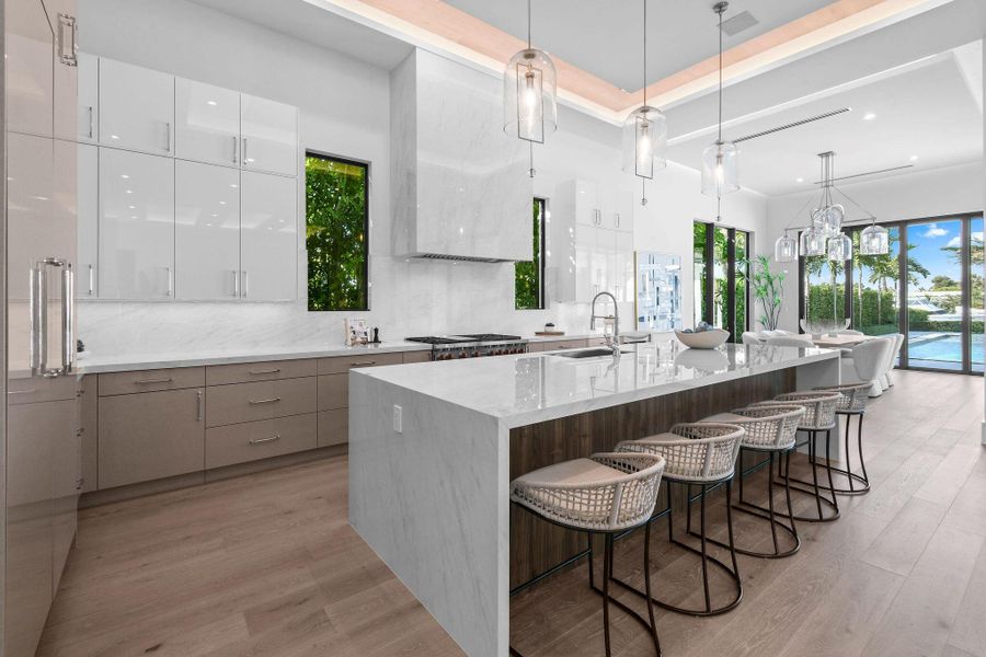 Furnished interior view inside a new home in , North Palm Beach (Image 36).