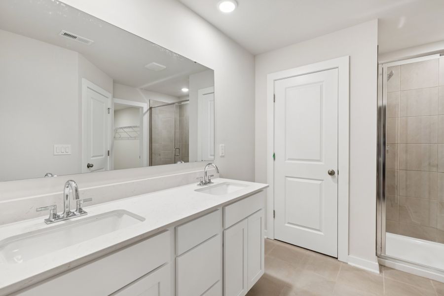 Chastain Primary Bath at Blue Sky Meadows in Monroe, NC Chastain Primary Bath at Blue Sky Meadows in Monroe, NC