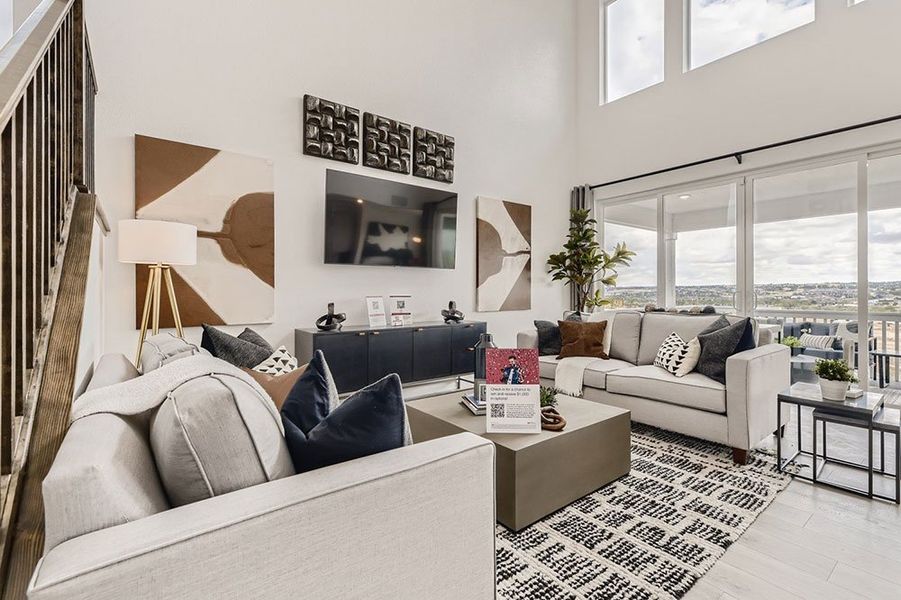 Representative furnished interior of a home built from the Ridgway by Taylor Morrison in The Fields at Looking Glass Town Collection, Parker (Image 14).