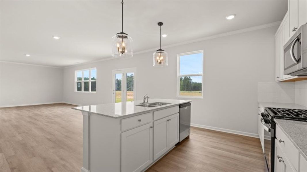 Furnished interior view inside a new home in Fairway 17 at Mirror Lake, Villa Rica (Image 9).