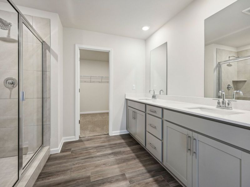 Furnished interior view inside a new home in Parkside at Grayson, Grayson (Image 7).