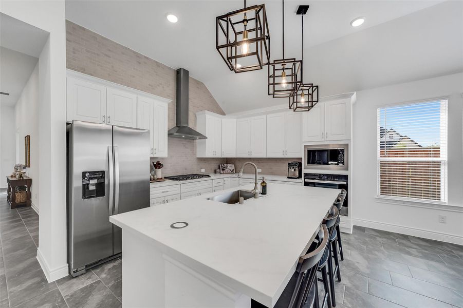 Upgraded kitchen with a ton of natural light!