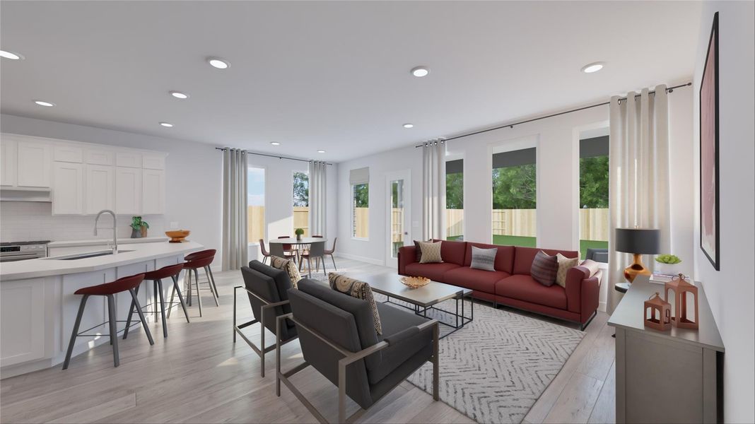 Furnished interior view inside a new home in The Highlands, Porter (Image 8).
